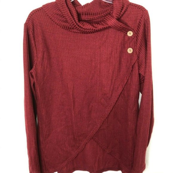 Long Sleeve Asymmetrical Turtleneck Sweater - Picture 2 of 5